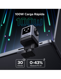 Ugreen 45515B cargador de dispositivo móvil Ordenador portátil, Teléfono móvil, Portátil, Batería portátil, Teléfono Gris 2