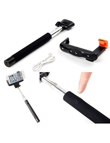 KHOMO KHO-SELFIE-STICK-BLK palo para autofotos Universal Negro
