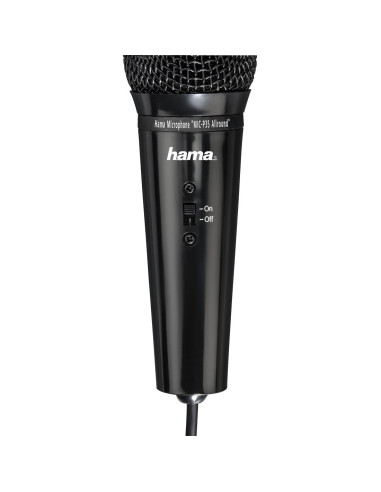 Hama | Micrófono con trípode, conexión jack 3,5mm, ideal para Podcast o conferencias, color negro.