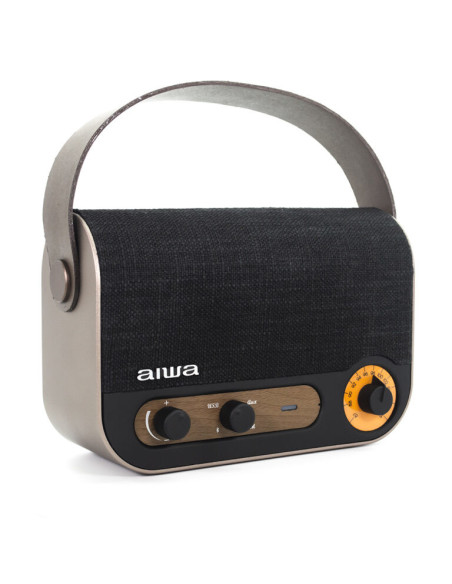 Aiwa RBTU-600 altavoz portátil o de fiesta Altavoz monofónico portátil Beige, Negro 5 W