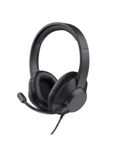 Trust Ayda Max USB Auriculares Alámbrico Diadema Oficina Centro de llamadas USB Type-C   USB Type-A Negro