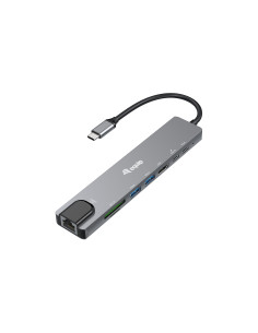 Equip 133497 base para portátil y replicador de puertos Alámbrico USB Tipo C Negro, Gris