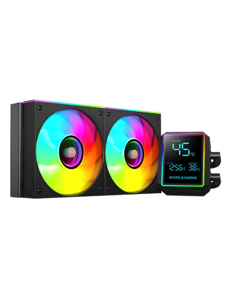 Mars Gaming ML-LCDPRO240 Procesador Kit de refrigeración líquida 12 cm Negro 1 pieza(s)