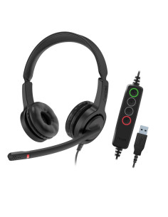 Axtel VOICE UC28 stereo USB-A Auriculares Alámbrico Diadema Oficina Centro de llamadas USB tipo A Negro 2