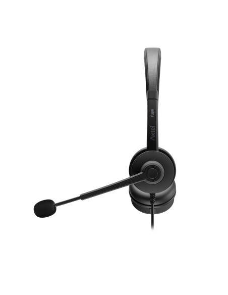 Axtel AXH-FLOWUCDC auricular y casco Auriculares Alámbrico Diadema Oficina Centro de llamadas USB Type-C   USB Type-A Negro