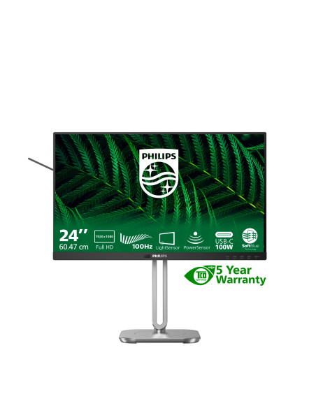 Philips 5000 series 24B2G5301 00 pantalla para PC 60,5 cm (23.8") 1920 x 1080 Pixeles Full HD LCD Negro