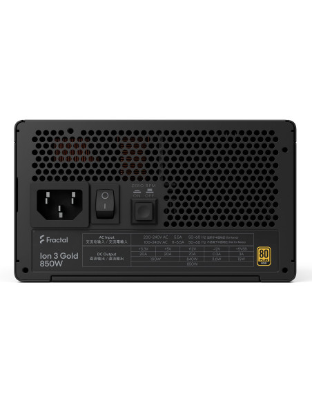 Fractal Design Ion 3 Gold 850W unidad de fuente de alimentación 24-pin ATX ATX Negro