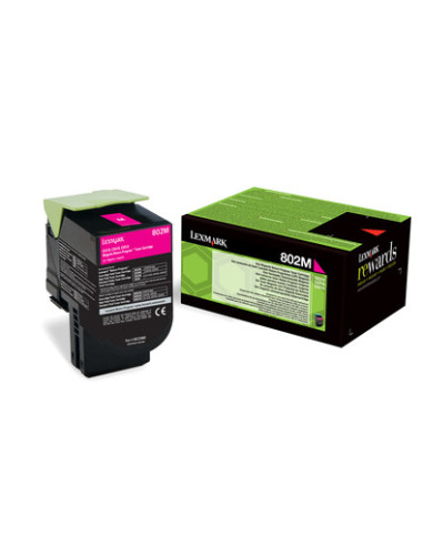 Lexmark 802M cartucho de tóner 1 pieza(s) Original Magenta