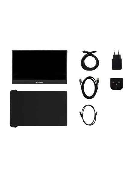 Verbatim 49590 pantalla para PC 35,6 cm (14") 1920 x 1080 Pixeles Full HD LCD Negro