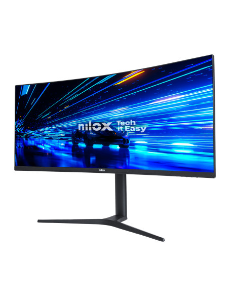 Nilox MONITOR 34" NXM344KD11 ULTRAWIDE 4K CURVO 144HZ 2HDMI 2DP 1MS MMDIA pantalla para PC 86,4 cm (34") 3440 x 1440 Pixeles