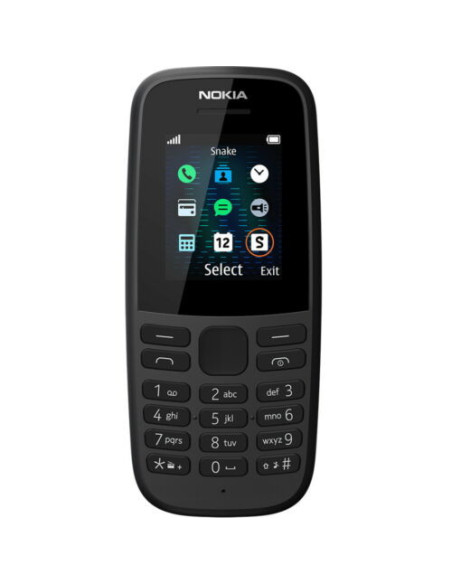 Nokia 105 (2019) 4,5 cm (1.77") 73,2 g Negro Característica del teléfono