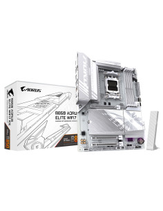 GIGABYTE B850 AORUS ELITE WIFI7 ICE Placa Base - Procesadores AMD Ryzen Serie 9000, VRM digital de 14+2+2 fases, hasta 8200MHz