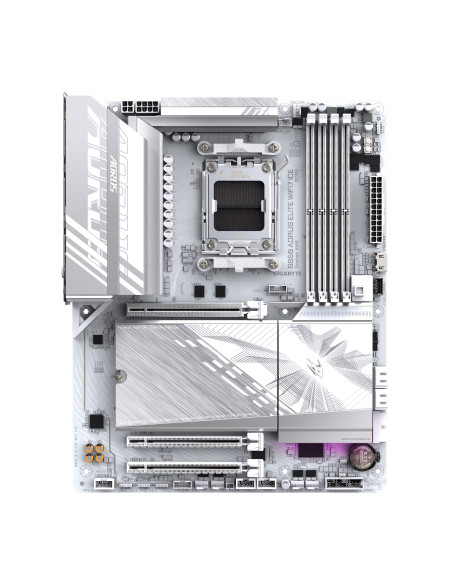 GIGABYTE B850 AORUS ELITE WIFI7 ICE Placa Base - Procesadores AMD Ryzen Serie 9000, VRM digital de 14+2+2 fases, hasta 8200MHz