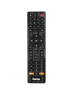 Hama | Mando de TV universal, para manejar hasta 4 aparatos, compatible con más de 1000 aparatos, color negro