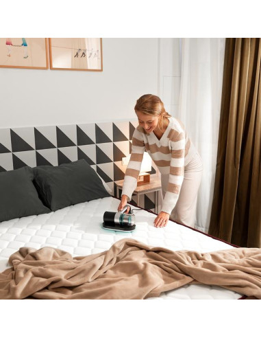 Cecotec Conga RockStar 3000 Mattress aspiradora de mano Negro, Plata, Turquesa Sin bolsa