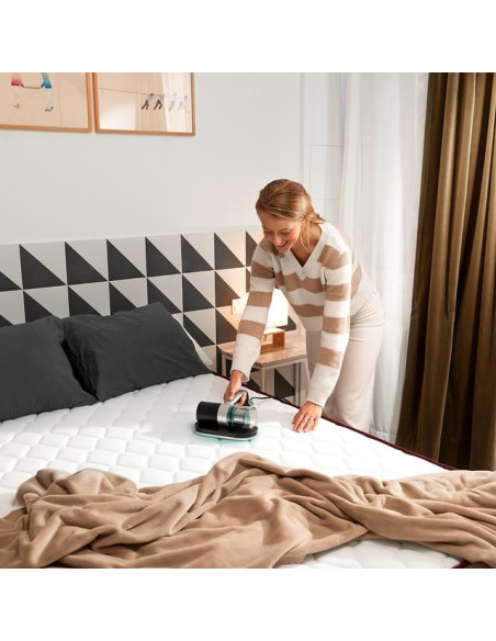 Cecotec Conga RockStar 3000 Mattress aspiradora de mano Negro, Plata, Turquesa Sin bolsa