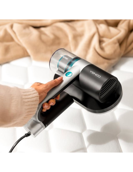 Cecotec Conga RockStar 3000 Mattress aspiradora de mano Negro, Plata, Turquesa Sin bolsa