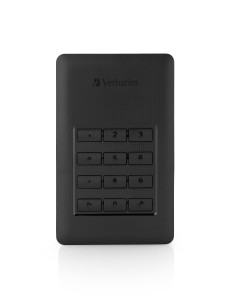 Verbatim Disco duro portátil y seguro Store n Go de 2 TB con teclado