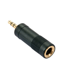 Lindy 35621 cambiador de género para cable 3.5mm 6.3mm Negro