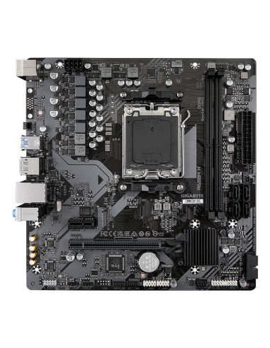 GIGABYTE A620M H Placa base - Soporta CPUs AMD Ryzen 8000, VRM digital de 5+2+2 fases, hasta 7200MHz DDR5 (OC), 1xPCIe 4.0 M.2,