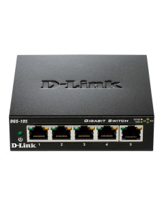 D-Link DGS-105 switch No administrado L2 Gigabit Ethernet (10 100 1000) Escritorio Negro