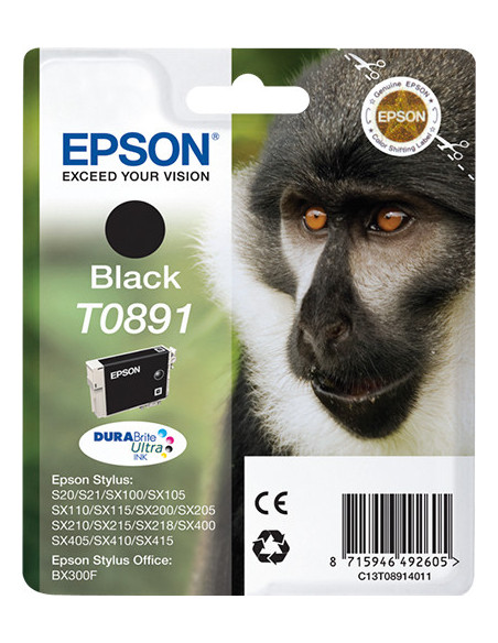 Epson Monkey Cartucho T0891 negro