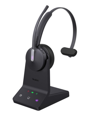 Yealink WH64 Mono Teams Auriculares Inalámbrico Diadema Oficina Centro de llamadas USB Tipo C Bluetooth Negro