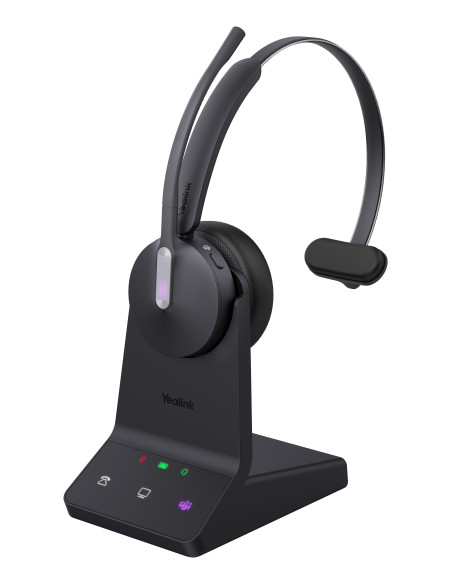 Yealink WH64 Mono Teams Auriculares Inalámbrico Diadema Oficina Centro de llamadas USB Tipo C Bluetooth Negro