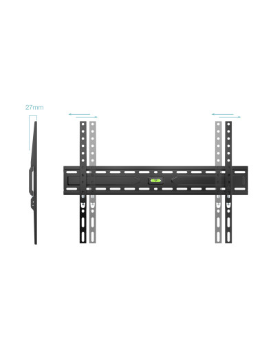 TooQ Soporte Fijo de pared para pantallas 37"- 86", Negro
