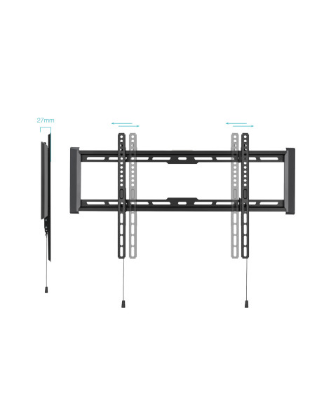 TooQ Soporte Fijo de pared para pantallas 37"- 80", Negro