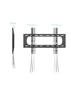 TooQ Soporte Fijo de pared para pantallas 37"- 80", Negro 2