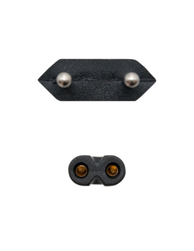 Nanocable Cable de Alimentación con forma 8, CEE7 16 M – C7 H, Negro, 2m