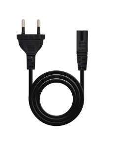 Nanocable Cable de Alimentación con forma 8, CEE7 16 M – C7 H, Negro, 3m