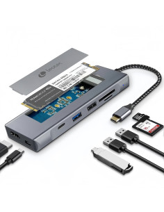 Leotec Docking Station 8 en 1 con ranura M.2 para SSD