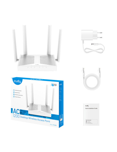Cudy AP1300D punto de acceso inalámbrico 867 Mbit s Blanco Energía sobre Ethernet (PoE)