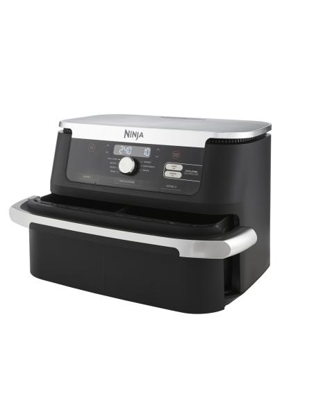 Ninja AF500EU freidora Doble 10,4 L Independiente 2470 W Freidora de aire caliente Negro, Acero inoxidable