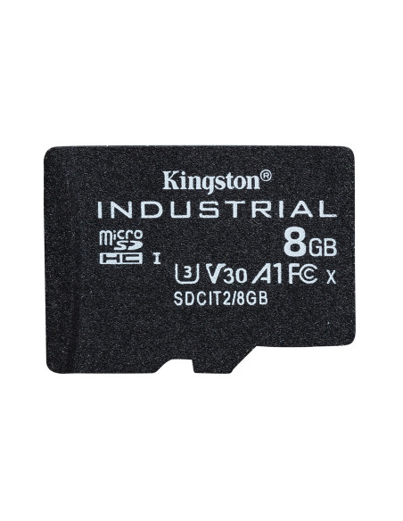 Kingston Technology Tarjeta 8GB microSDHC Industrial C10 A1 pSLC + adaptador SD