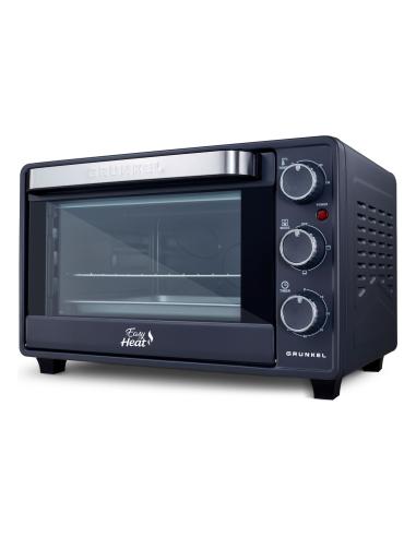 Grunkel HR-23EASY horno 23 L 1600 W Negro, Acero inoxidable