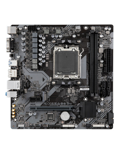 GIGABYTE B650M S2H Placa base - AMD Ryzen serie 9000, VRM de 5+2+2 fases, hasta 6400 MHz DDR5 (OC), 1xPCIe 4.0 M.2, LAN GbE,