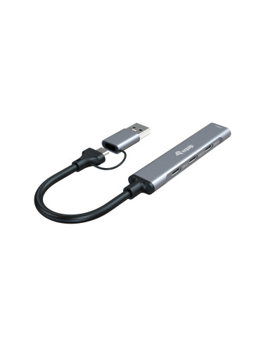 Equip 128969 hub de interfaz USB 3.2 Gen 1 (3.1 Gen 1) Type-C 5000 Mbit s Gris
