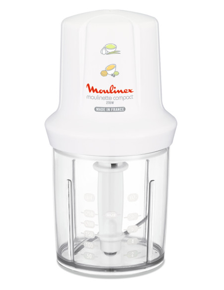 Moulinex DJ300110 picadora eléctrica de alimentos 0,25 L 270 W Blanco