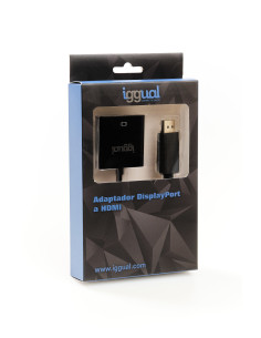 iggual IGG318041 adaptador de cable de vídeo 0,25 m DisplayPort HDMI Negro 2