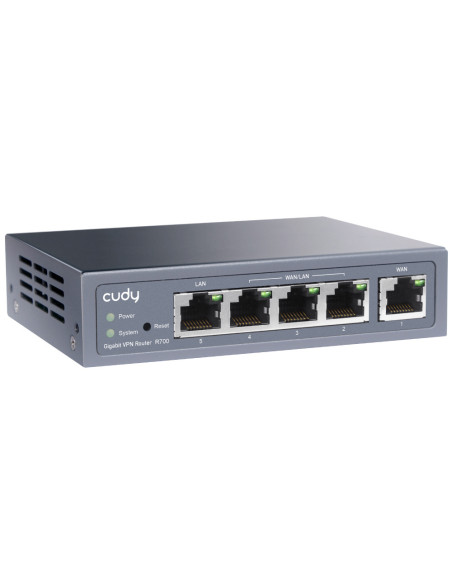 Cudy Gigabit Multi-WAN VPN router Ethernet rápido, Gigabit Ethernet Gris