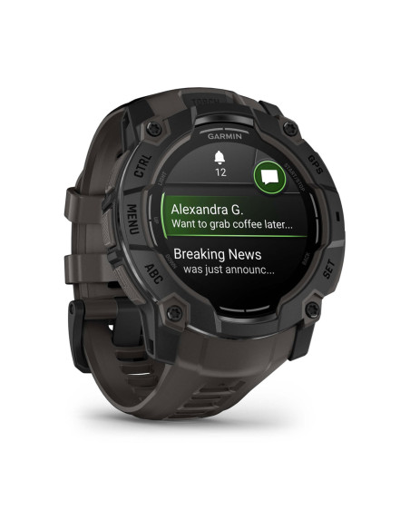Garmin Instinct 3 AMOLED 3,3 cm (1.3") 50 mm Digital 416 x 416 Pixeles Pantalla táctil Negro GPS (satélite)