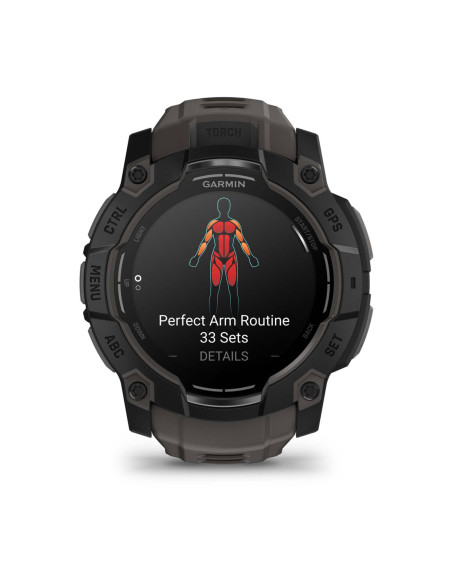 Garmin Instinct 3 AMOLED 3,3 cm (1.3") 50 mm Digital 416 x 416 Pixeles Pantalla táctil Negro GPS (satélite)