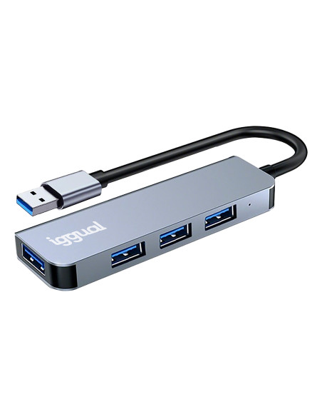 iggual Hub USB-A 3.0 x 4 puertos USB-A 3.0