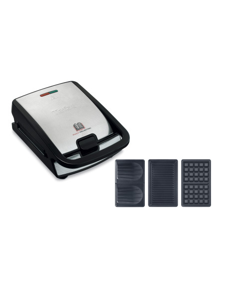Tefal Snack Collection SW852D sandwichera 700 W Negro, Acero inoxidable