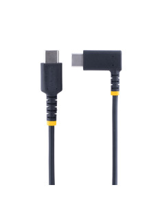StarTech.com Cable 1m USB C Acodado - en Ángulo Recto - PD 60W - 3A - Cable USB-C de Carga Rápida - de Alta Resistencia - USB 2