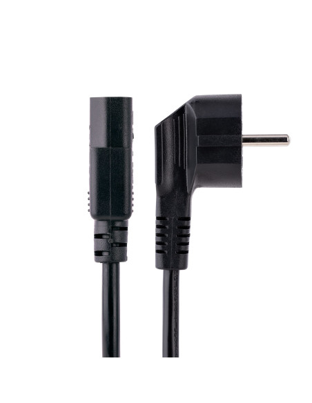 StarTech.com Cable de 1m (3 pies) de Alimentación para Ordenador, 18AWG, UE Schuko a C13, 250V 10A, Cable de Corriente, Cable