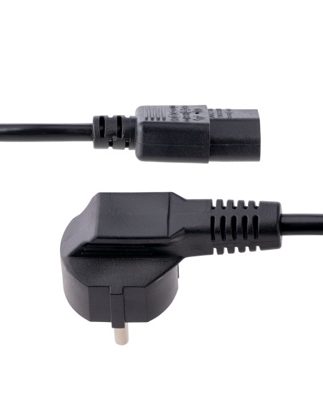 StarTech.com Cable de 1m (3 pies) de Alimentación para Ordenador, 18AWG, UE Schuko a C13, 250V 10A, Cable de Corriente, Cable